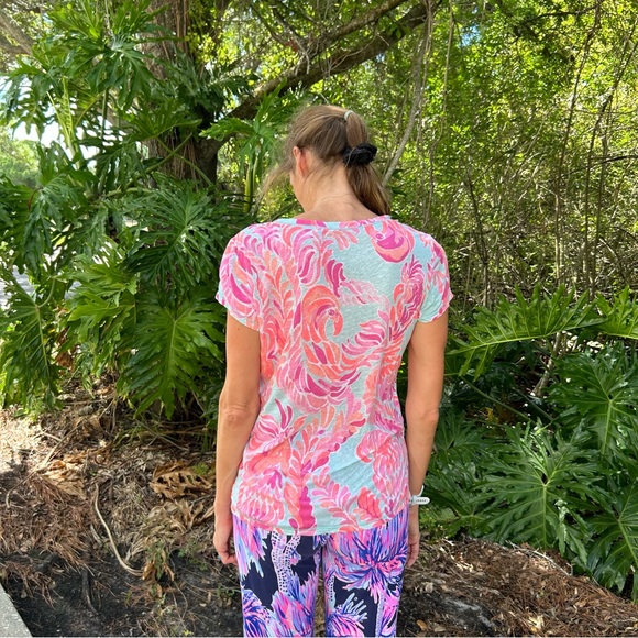 Lilly Pulitzer Sarah Top in Love Birds - Picture 5 of 17